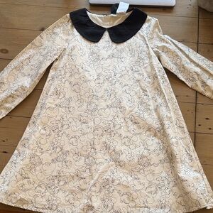 Disney Cream Dress with Black Peter Pan Collar